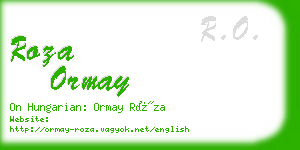 roza ormay business card